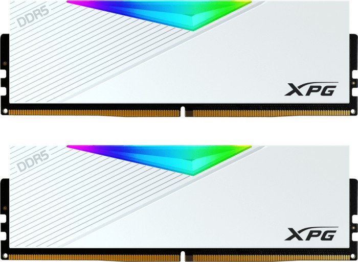 ADATA XPG LANCER RGB White Edition DIMM Kit 32GB, DDR5-6000, CL40-40-40, on-die ECC (AX5U6000C4016G-DCLARWH)