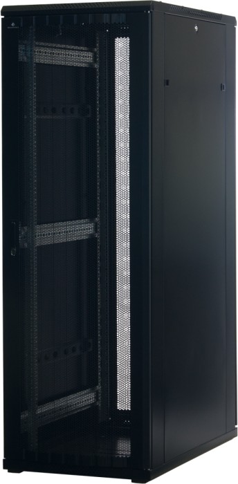 Rockstable 19" Serverschrank, 37HE, Gitternetztür, schwarz, 600mm breit, 1000mm tief (RS19-6037PP)