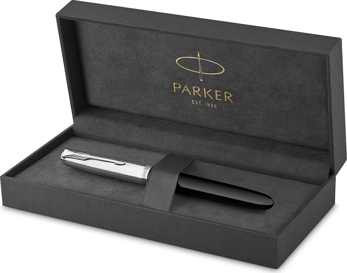 Parker 51 black resin/chrome trim, rechte Hand, mittel, Geschenkbox (2123492)