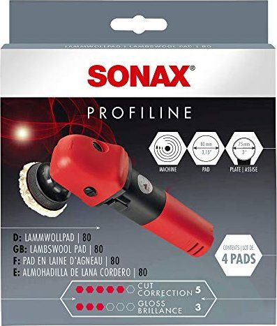 Sonax Profiline Lammwollpad 80, 4 pieces (04941410)
