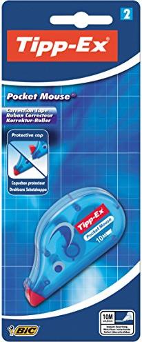 BIC hint-Ex Pocket Mouse 4.2mm/10m white, correction tape longitudinal, blister, 2-pack (8207912)