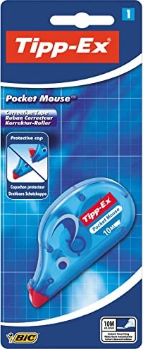 BIC hint-Ex Pocket Mouse 4.2mm/10m white, correction tape longitudinal, blister (8207901)