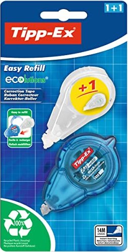 BIC hint-Ex Easy refill 5mm/14m white incl. refill cartridge, correction tape longitudinal, blister (8794401)