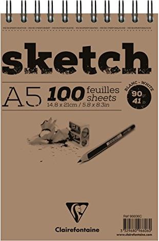 Clairefontaine Skizzenblock A5 blank, 50 sheets (96606C)