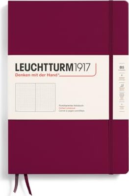 Leuchtturm1917 notebook Composition B5 Hardcover, dotted, port red (366163)