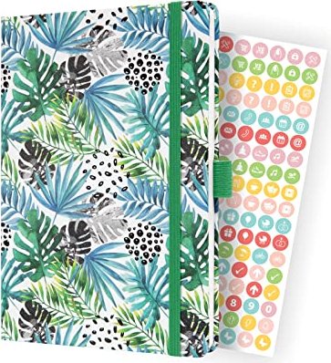 Sigel weekly calendar Jolie A5 2024, green jungle fever (J4355)