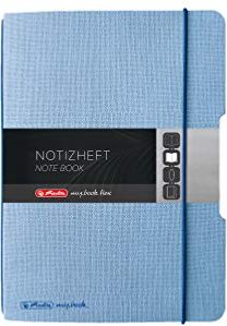 Herlitz my.book flex jotter book linen A6, light blue, dotted, 40 sheets (50033737)