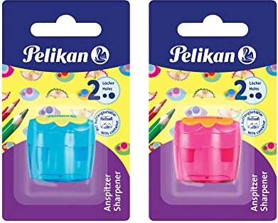 Pelikan double container sharpener Flower AF, blister, colour sorted (700429)