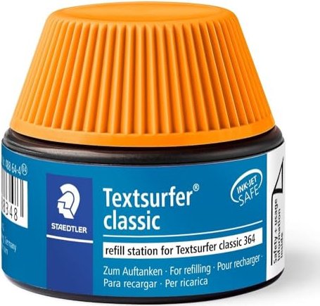 Staedtler Textsurfer classic Nachfüllstation Tintenflasche orange, 30ml (488 64-4)