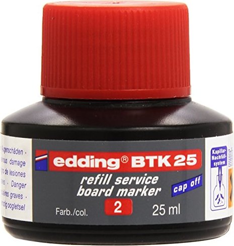 edding BTK25 Whiteboardmarker Tintenflasche rot, 25ml (BKT25-002)