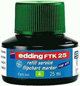edding FTK25 Flipchartmarker Tintenflasche grün, 25ml (FTK25-004)