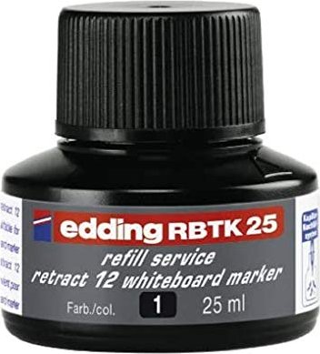 edding RBTK25 retract 12 Whiteboardmarker Tintenflasche schwarz, 25ml (RBKT25-001)