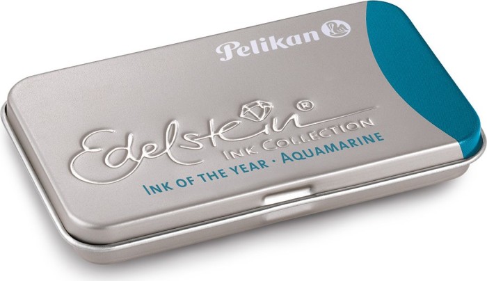 Pelikan Edelstein Großraum-Tintenpatrone aquamarine, 6er-Pack (300100)