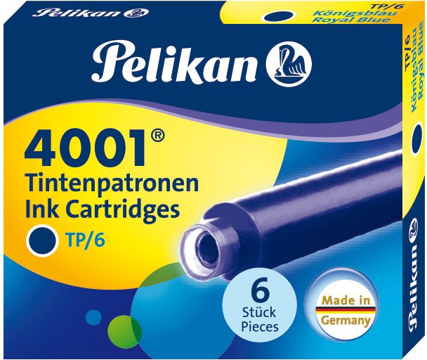 Pelikan 4001 Standard-Tintenpatrone königsblau, 6er-Pack (301176)