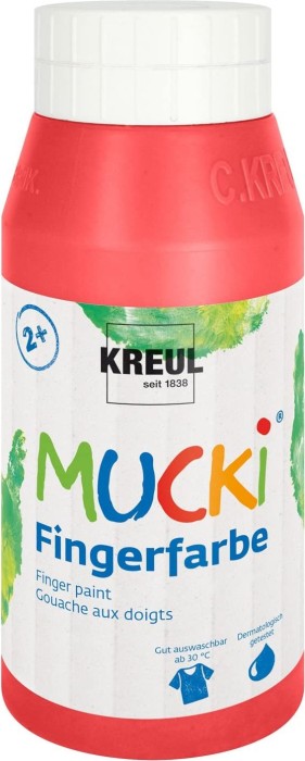 Kreul Mucki - Finger paint red, 750ml (23205)