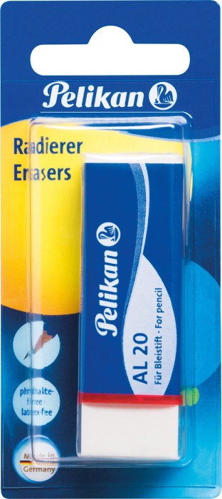 Pelikan eraser AL20/1 white, blister (619957)