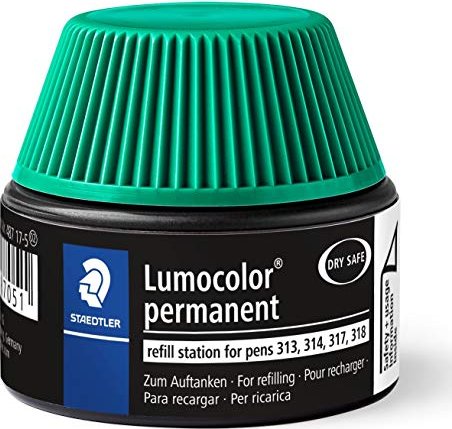 Staedtler Lumocolor 487 17 permanent marker refill station green (487 17-5)