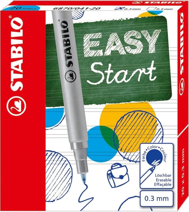 STABILO EASYoriginal refill cartridge fine blue, 20-pack (6870/041-20)