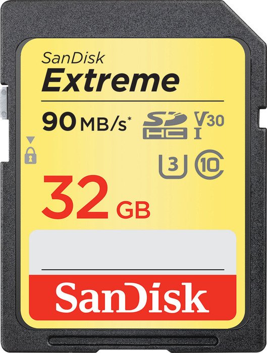 SanDisk Extreme R90/W40 SDHC 32GB, UHS-I U3, Class 10 (SDSDXVE-032G-GNCIN)