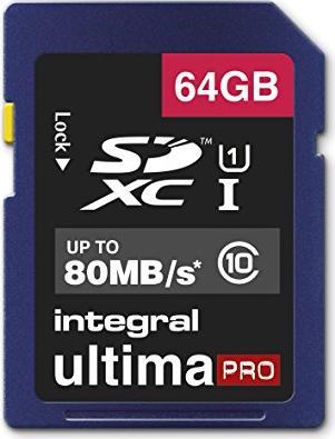 Integral ultima PRO R80 SDXC 64GB, UHS-I U1, Class 10 (INSDX64G10-80U1)