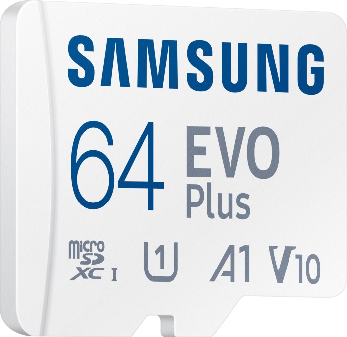 Samsung EVO Plus 2021 R130 microSDXC 64GB Kit, UHS-I U1, A1, Class 10 (MB-MC64KA/EU)