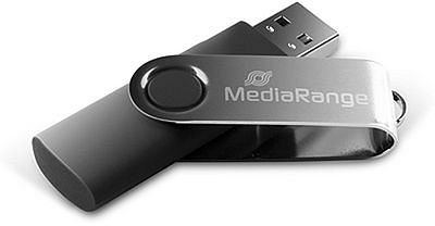 MediaRange USB Flexi-Drive schwarz/silber 4GB, USB-A 2.0 (MR907)