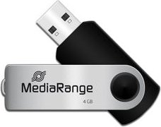 MediaRange USB Flexi-Drive schwarz/silber 4GB, USB-A 2.0 (MR907)
