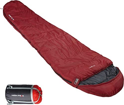High Peak TR300 mummy sleeping bag dark red/grey (23066)