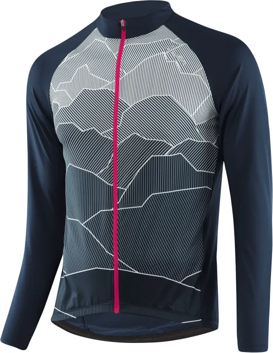 Löffler Hills mid Full-Zip jersey long-sleeve dark blue (men) (26635-495)