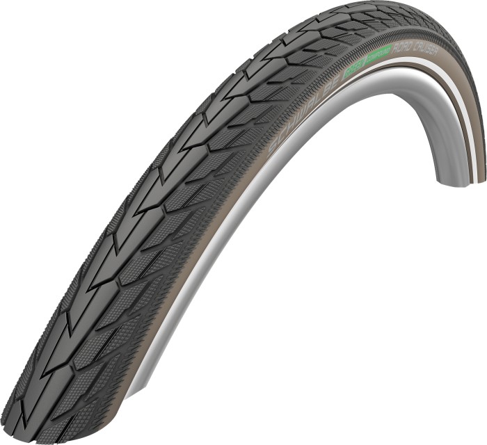 Schwalbe Road Cruiser 28x1.6" K-Guard Green Compound Tyres black/coffee/reflex (11101278)