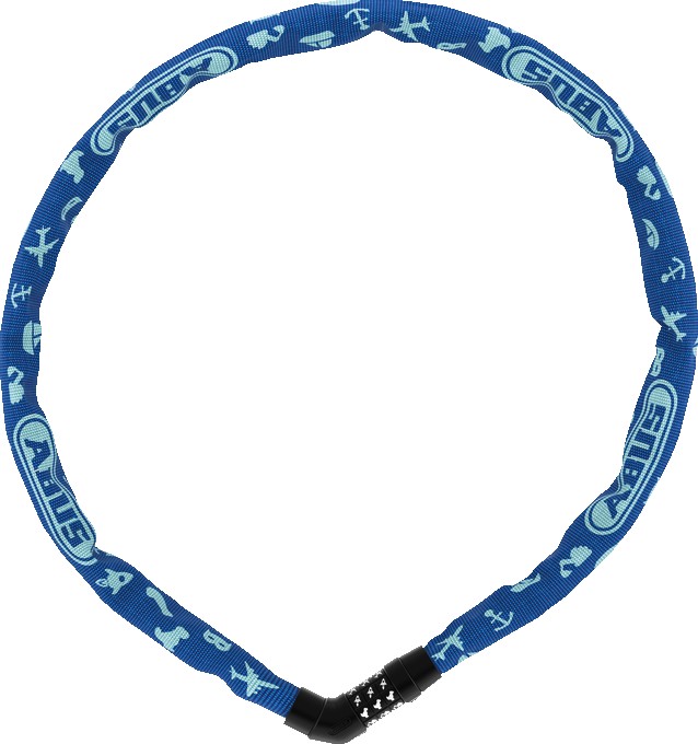 ABUS Steel-O-chain 4804C chain lock blue, number combination (86809)