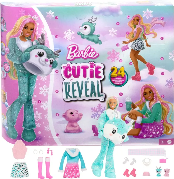 Mattel Barbie Cutie Reveal Advent Calendar 2023 (HJX76)
