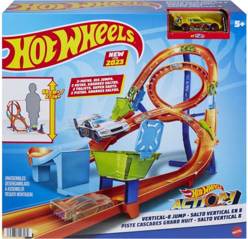 Mattel Hot Wheels Action vertical 8 pieces-Kurvensprung (HMB15)