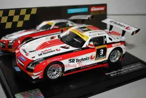 Carrera Digital 124 Car - Mercedes-Benz SLS AMG GT3 Black Falcon No.3 24h Dubai 2012 (23790)