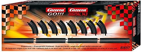 Carrera Digital 143/GO!!! Accessories - Single-lane bends/Straight section extension set (61657)
