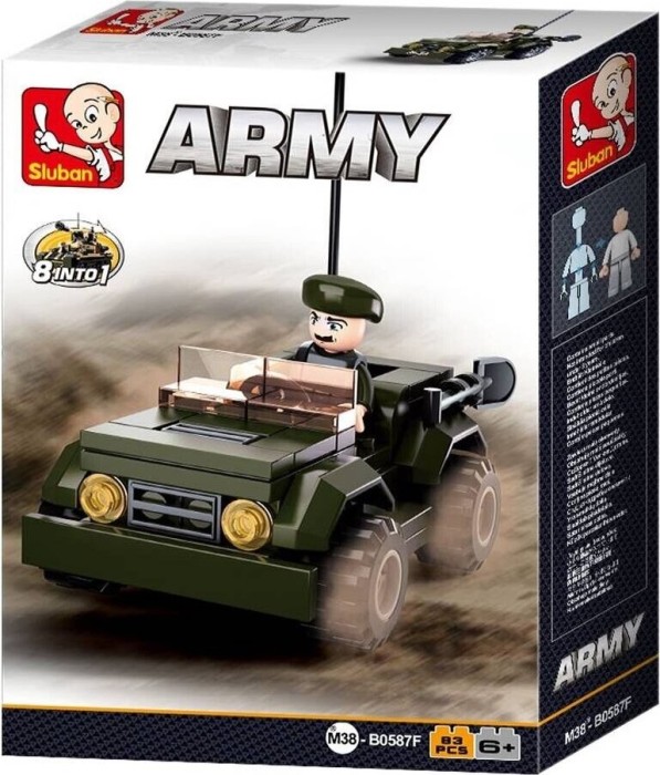 Sluban Army 8 into 1 Jeep (M38-B0587F)