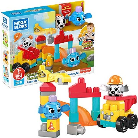 Mattel Mega Bloks Fisher-Price First Builders Peek A Blocks Construction Site (GRV37)