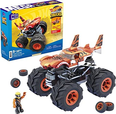 Mattel Mega Construx Hot Wheels Tiger Shark Monster Truck (GVM26)