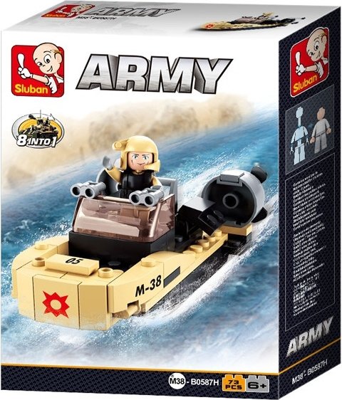 Sluban Army 8 into 1 Assault Boat (M38-B0587H)
