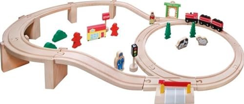 SpielMaus Holzeisenbahn in Drum 38-piece. (42523399)