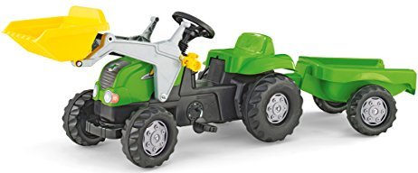 rolly toys rollyKid-X Pedal-Tractor with Front Loader and Trailer green (023134)
