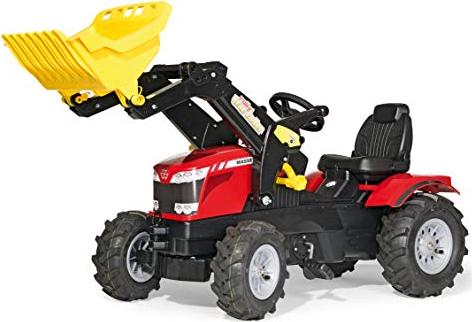 rolly toys rollyFarmtrac Massey Ferguson 8650 Pedal-Tractor with Front Loader and Pneumatic Tyres red (611140)