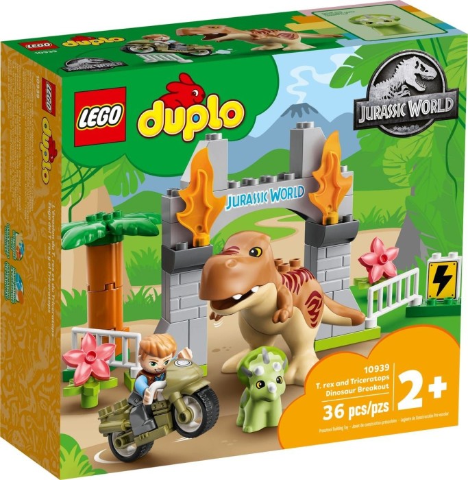 LEGO DUPLO - T-Rex and Triceratops Dinosaur Breakout (10939)