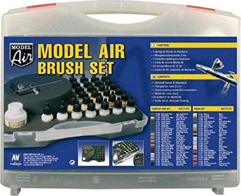 Vallejo Model Air "Basic & Airbrush" colour set, 30-piece. (71.172)
