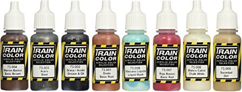 Vallejo Model Color Traincolor "Dampflok-Alterung" Farbset, 9-tlg. (73.099)