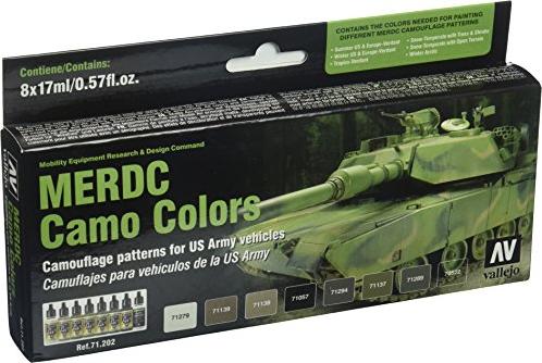 Vallejo Model Air "MERDC Camo Colors" Farbset, 8-tlg. (71.202)