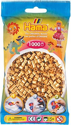 Hama Beads midi in bag 1000 pieces gold (207-61)