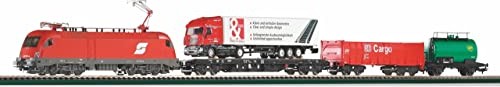 Piko - track H0 starter set - starter set with Bettung Taurus ÖBB with freight car (57177)