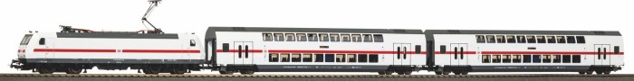 Piko - track H0 starter set - starter set with Bettung Personenzug BR 146 with 2 IC Doppelstockwagen (57134)