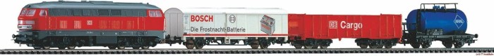 Piko - track H0 starter set - starter set with Bettung BR 218 DB Cargo with 3 freight car (57154)